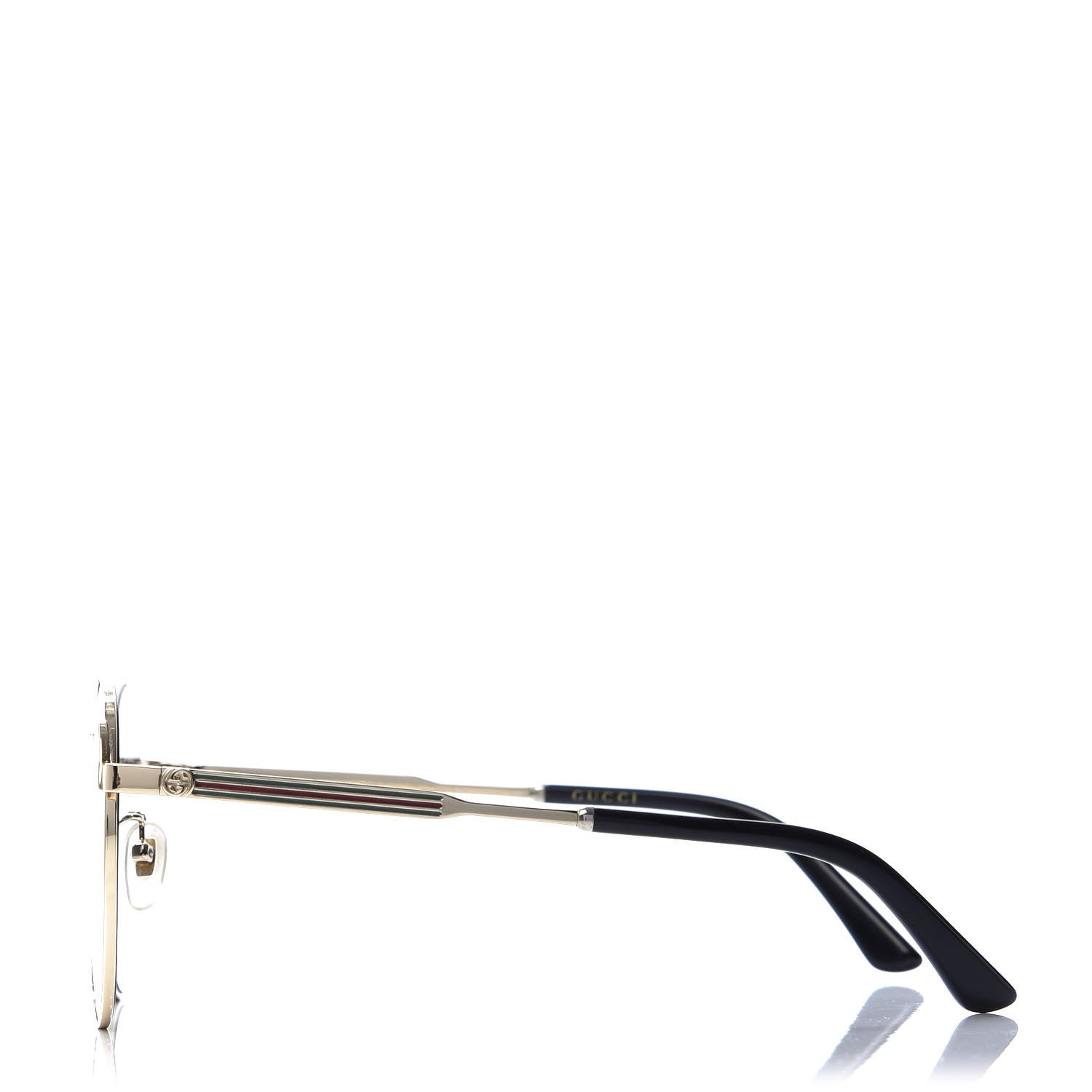 Gucci Web Round Sunglasses GG0206SK Gold 3 of 8