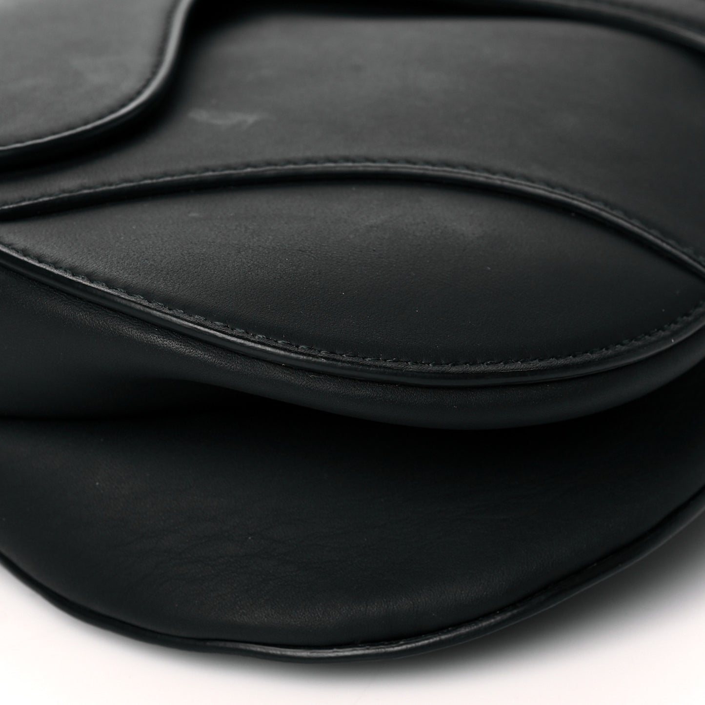 Ultra Matte Calfskin Saddle Bag Black