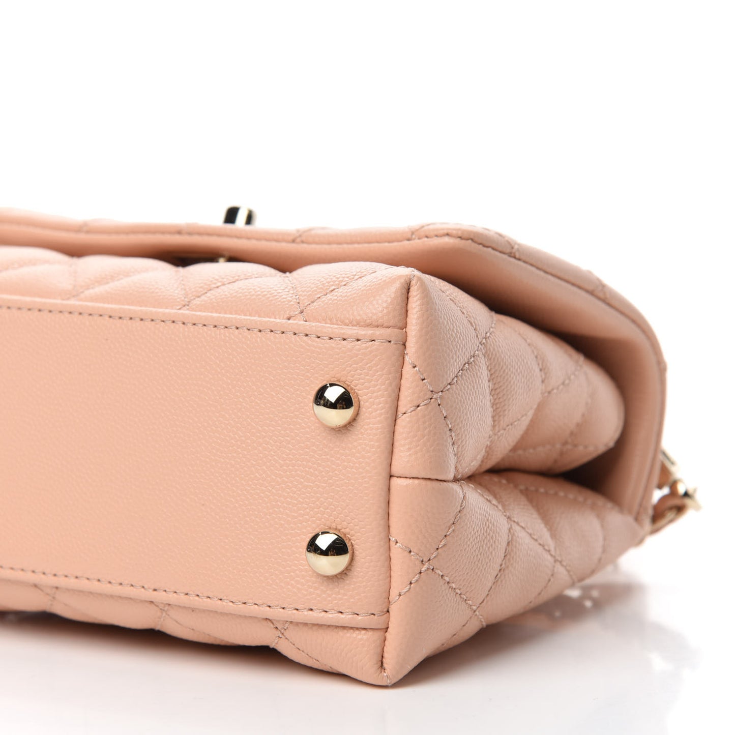 Caviar Quilted Extra Mini Coco Handle Flap Light Pink