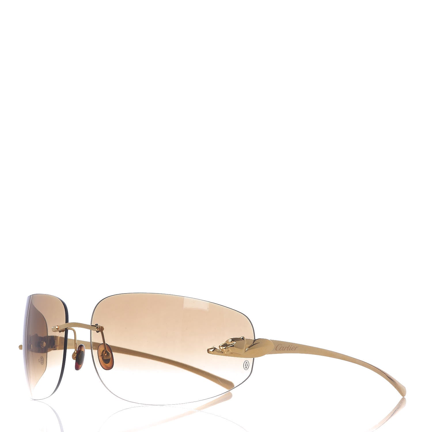 Cartier Panthere De Sunglasses Gold 1 of 7