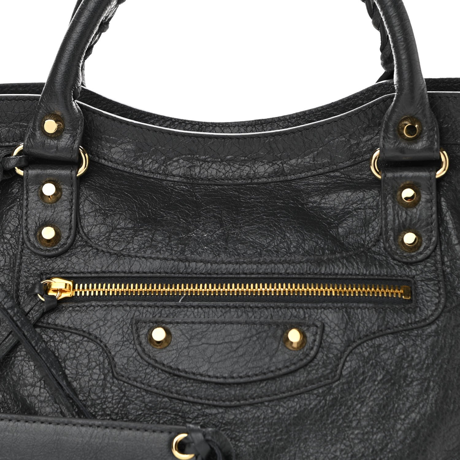 Balenciaga Agneau Classic Gold Hardware City Gris Fossile Anthracite 8 of 10