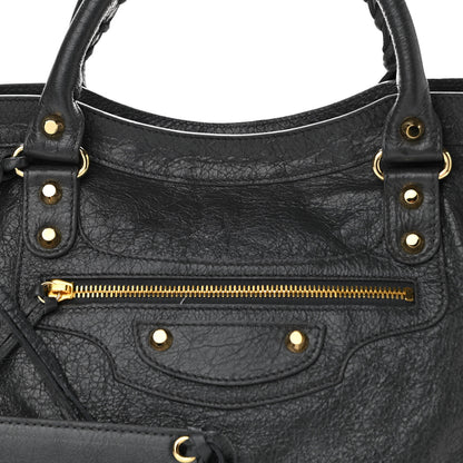 Balenciaga Agneau Classic Gold Hardware City Gris Fossile Anthracite 8 of 10