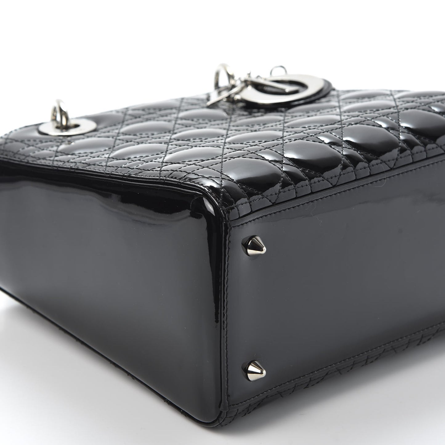 Patent Cannage Medium Lady Dior Black