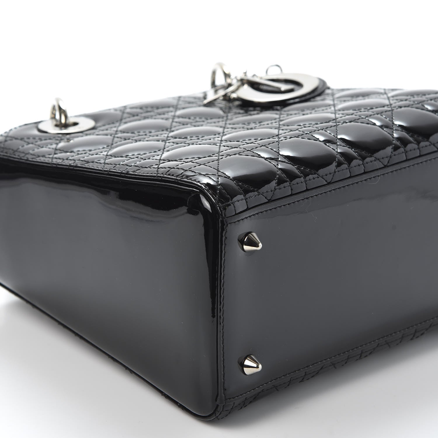 Christian Dior Patent Cannage Medium Lady Dior Black 5 of 9