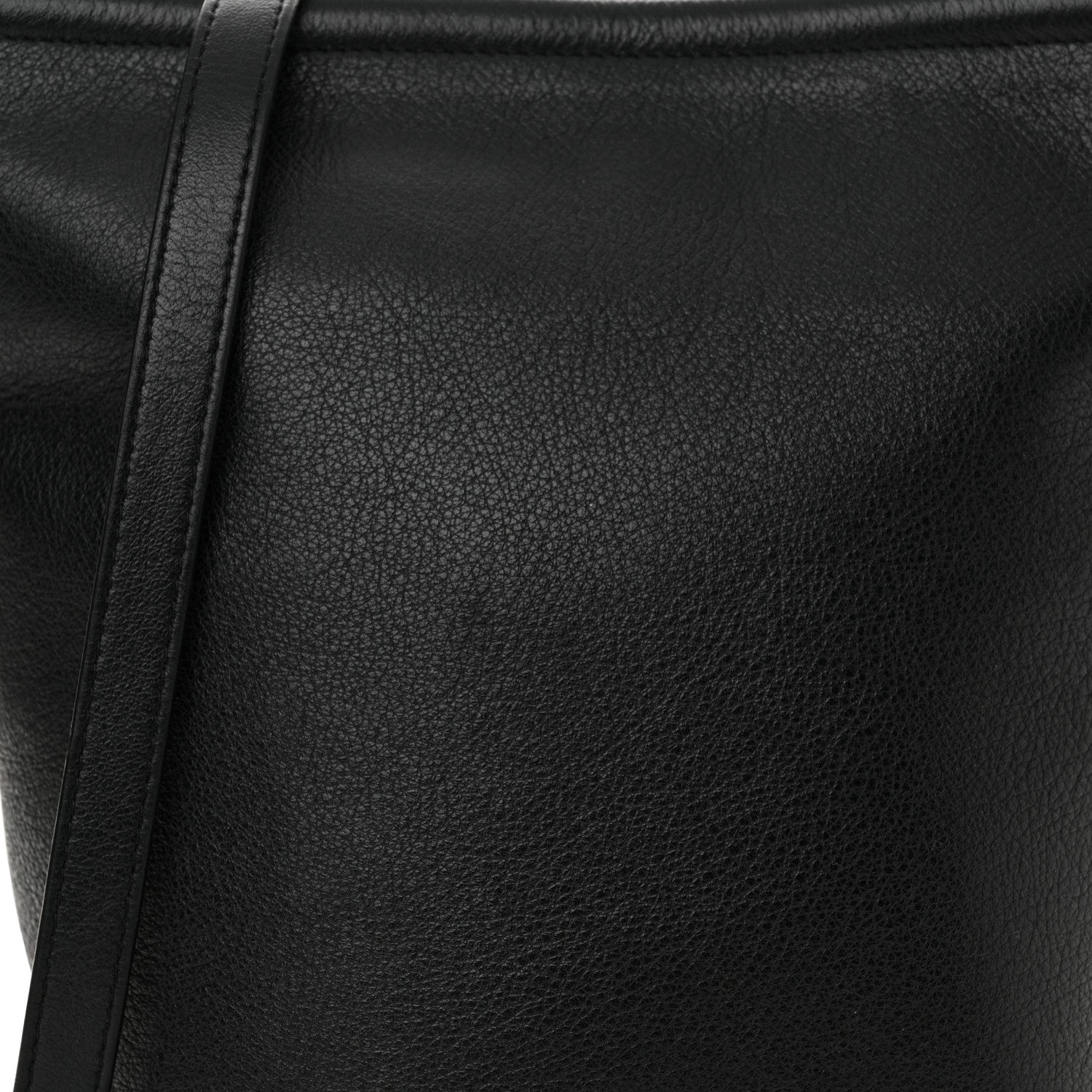 Mansur Gavriel Pebbled Calfskin Zip Bucket Bag Black 7 of 11