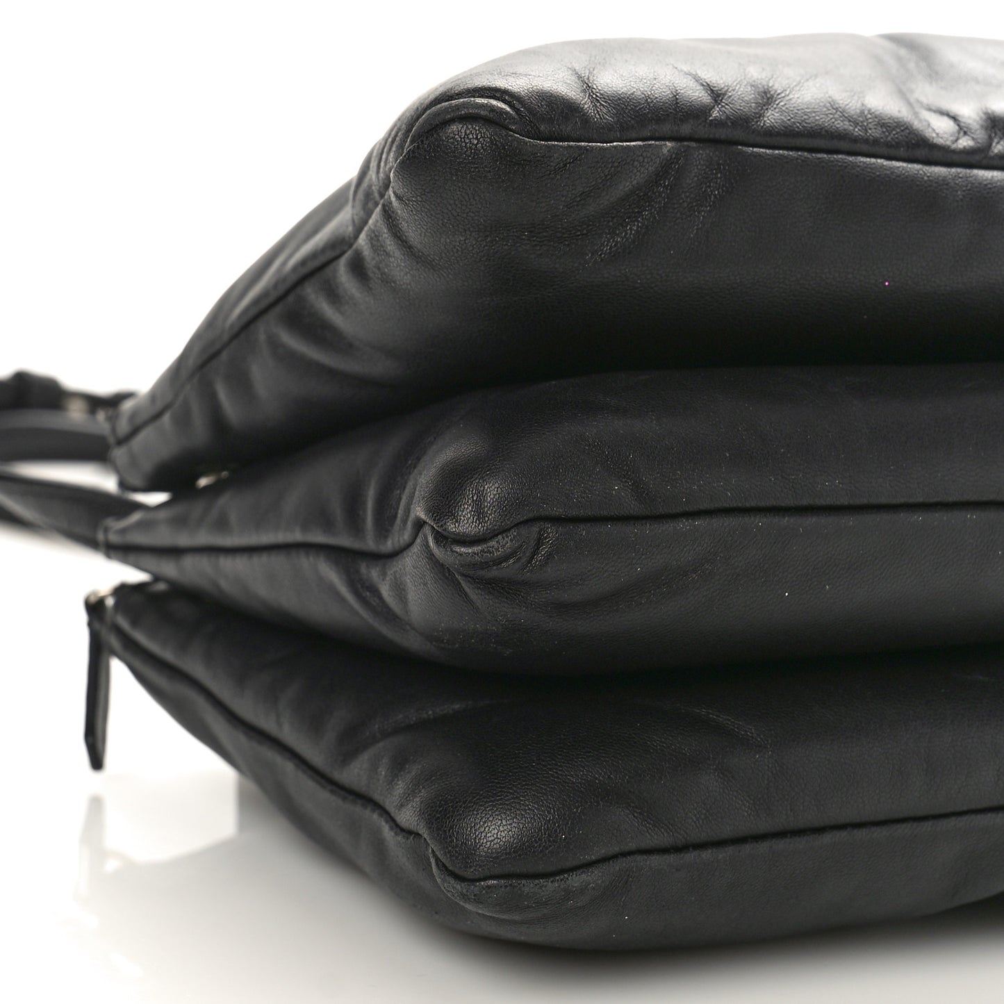 Lambskin Small Pillow Trio Crossbody Bag Black