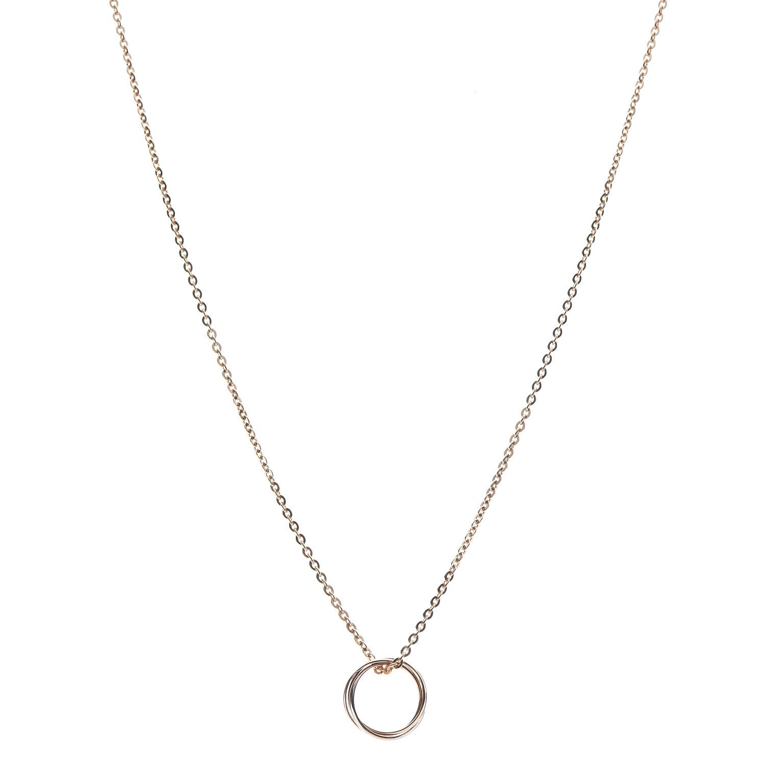 Cartier 18K Pink Yellow White Gold Trinity Pendant Necklace 3 of 7