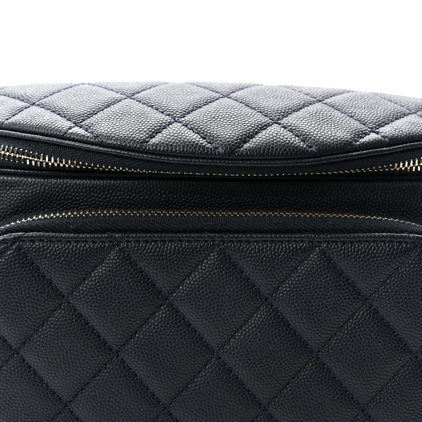 Caviar Quilted Business Affinity Waist Belt Bag Navy