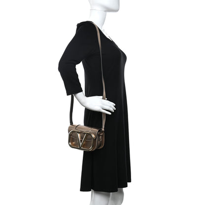 Valentino Garavani Metallic Nappa Small Supervee Crossbody Bag Champagne 3 of 12