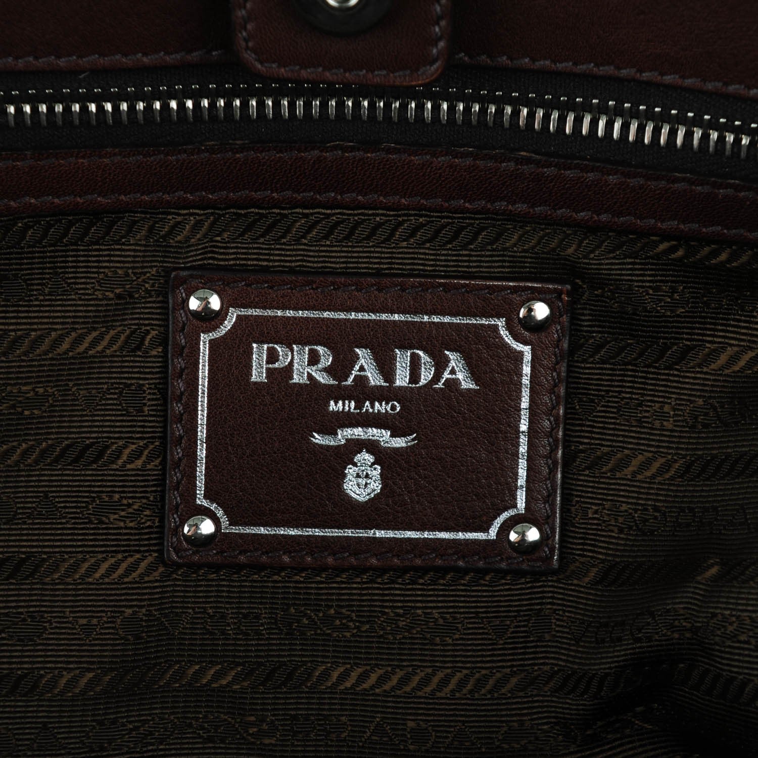 Prada Soft Calf Shoulder Bag Bruciato 7 of 9