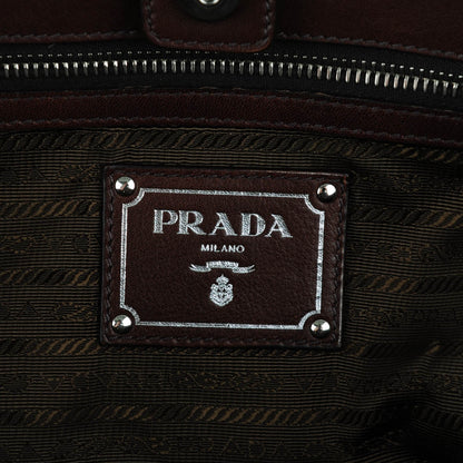 Prada Soft Calf Shoulder Bag Bruciato 7 of 9