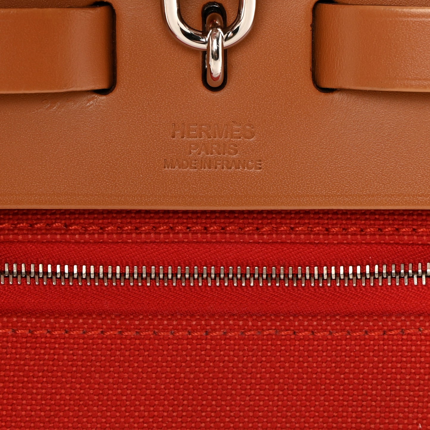 Vache Hunter Toile Herbag Zip 31 PM Rouge Tomate Natural