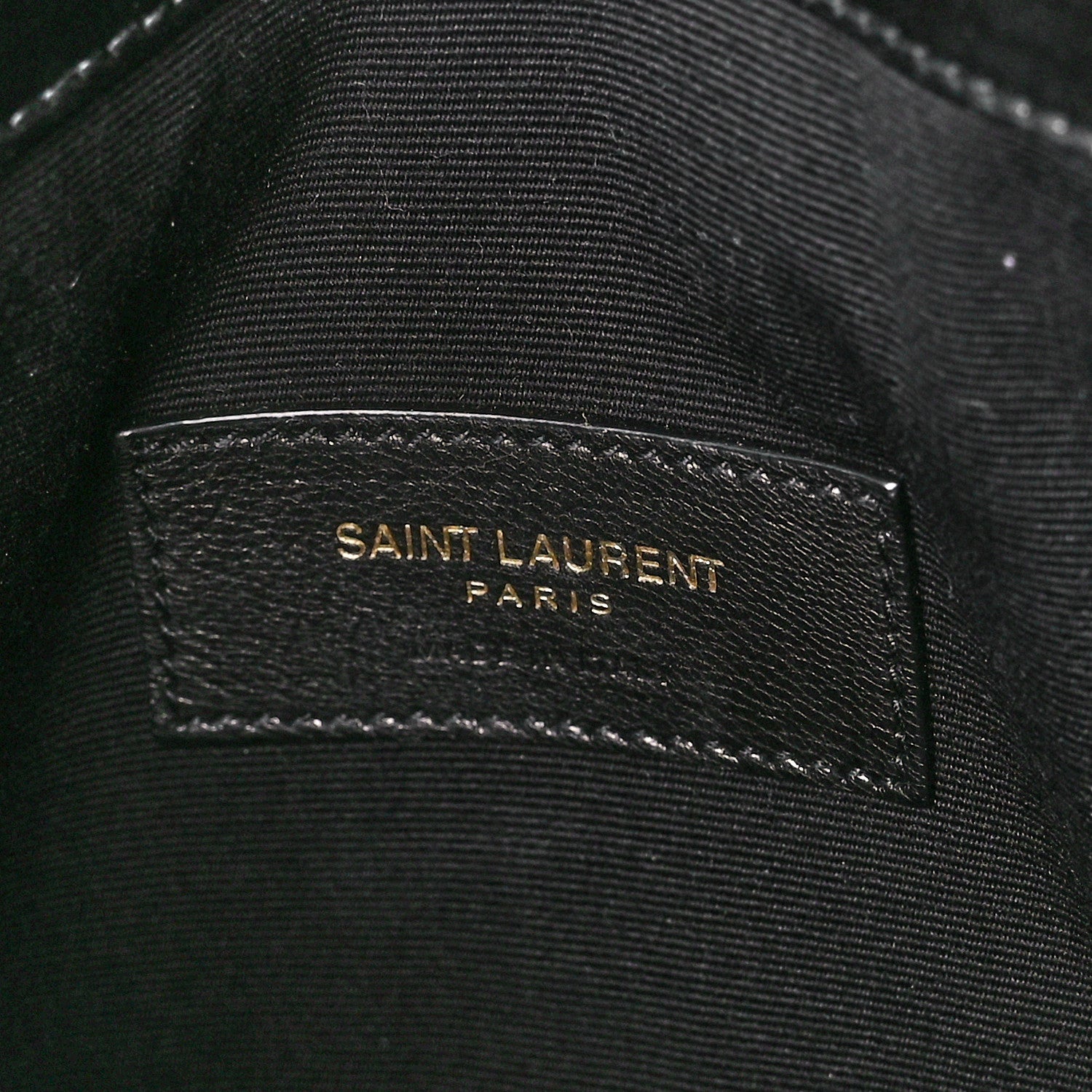 Saint Laurent Smooth Shiny Calfskin Monogram Uptown Baby Pouch Black 6 of 11