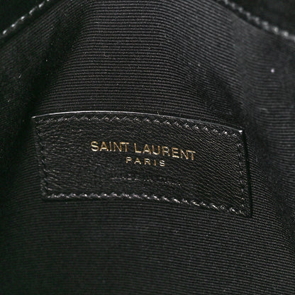 Saint Laurent Smooth Shiny Calfskin Monogram Uptown Baby Pouch Black 6 of 11