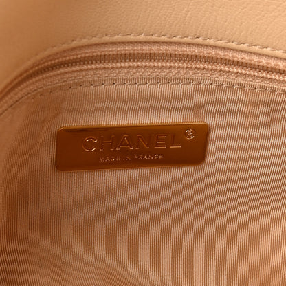 Chanel Lambskin Quilted Large Chanel 19 Flap Beige 6 of 9