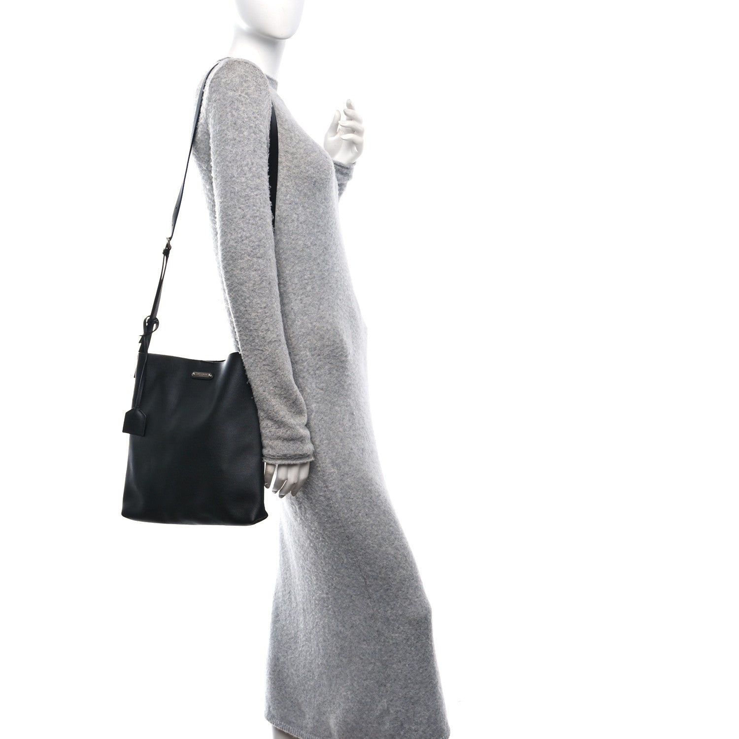 Saint Laurent Calfskin Bold Messenger Black 2 of 10