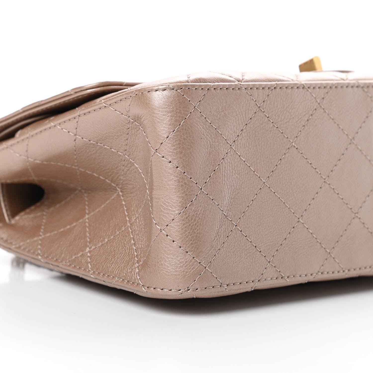 Chanel Metallic Calfskin Quilted 2.55 Reissue 226 Flap Dark Gold 9 of 17