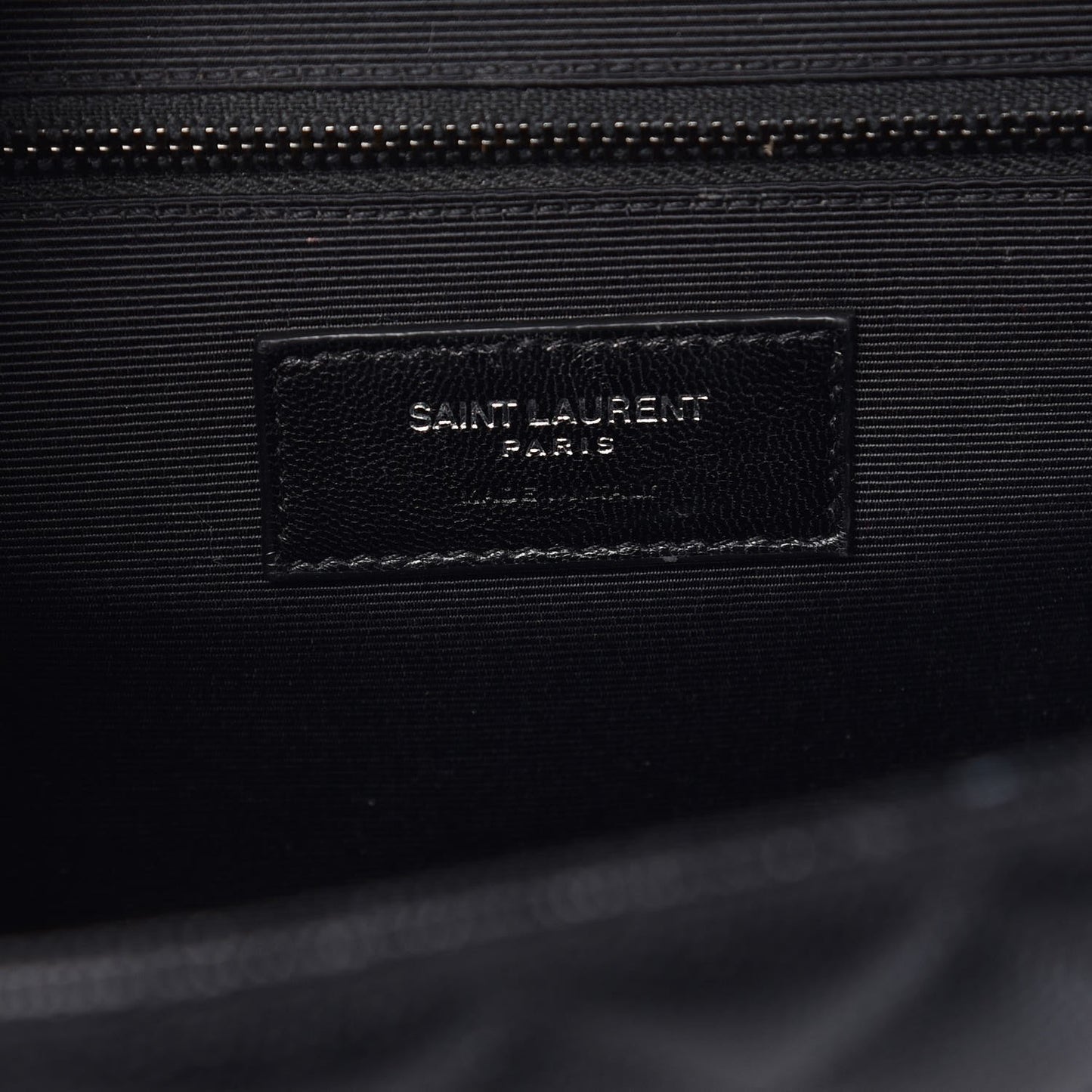 Grain De Poudre Textured Mixed Matelasse Large Triquilt Monogram Monochrome Satchel Black