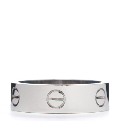 Cartier 18K White Gold 6mm LOVE Ring 58 8.25 3 of 5