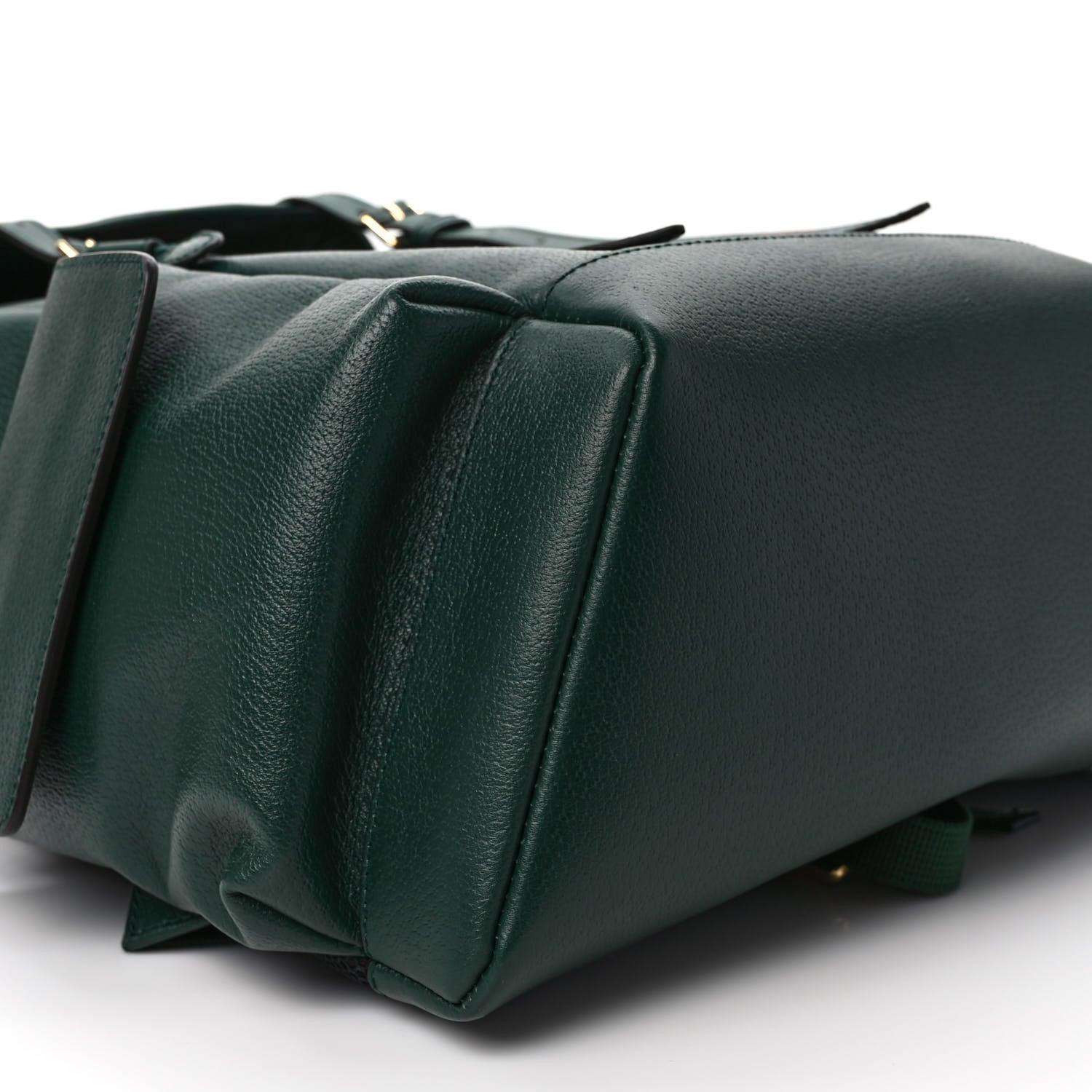Gucci Grained Calfskin Medium Ophidia Double Buckle Backpack Green 7 of 8