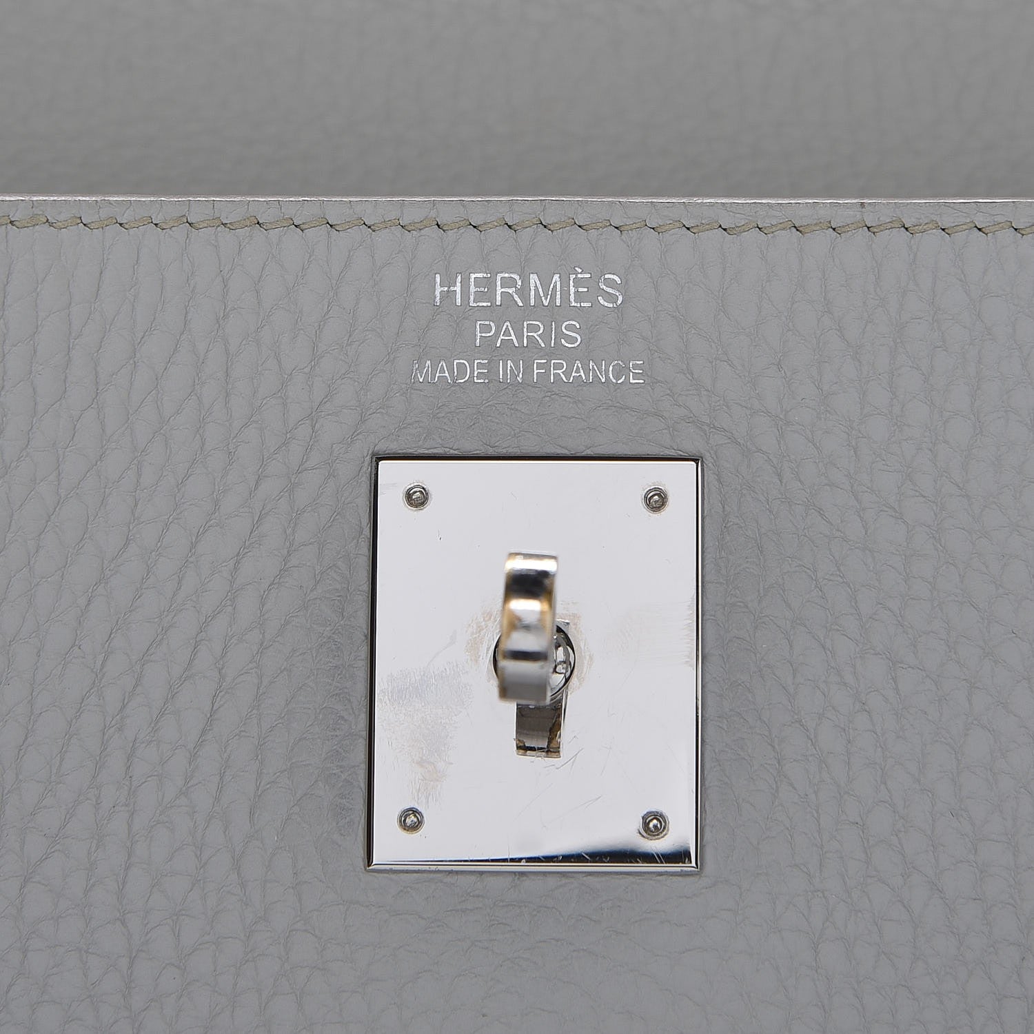 Hermes Taurillon Clemence Kelly Retourne 35 Gris Perle 11 of 29