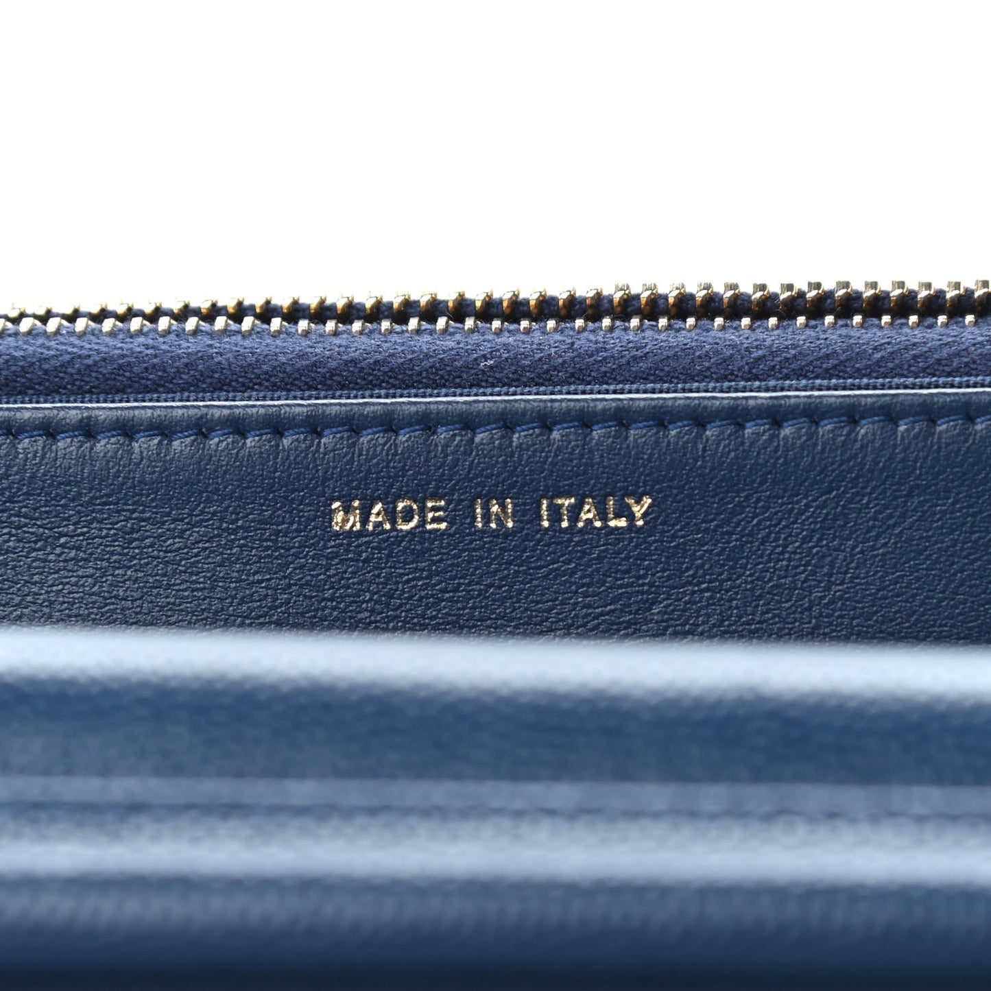 Caviar Quilted Golden Class Wallet On Chain WOC Navy