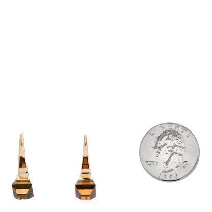 Gucci 18K Yellow Gold Smoky Quartz Chiodo Drop Earrings 2 of 7