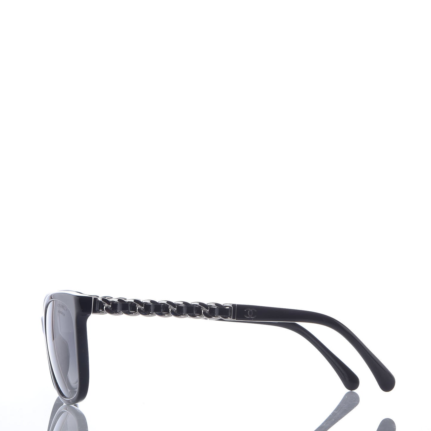 Cat Eye Chain Polarized Sunglasses 5260-Q Black