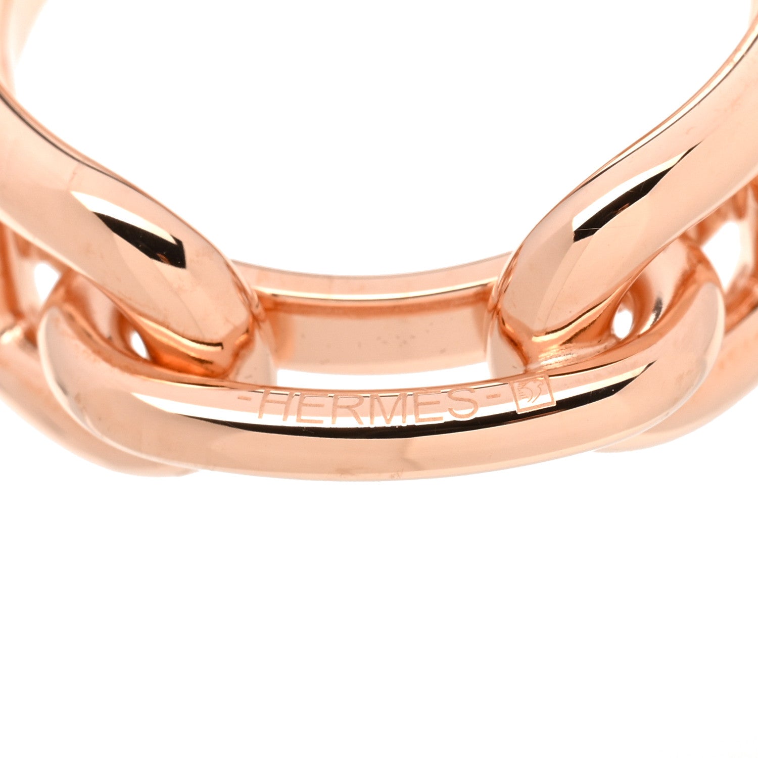 Hermes Plated Brass Regate Scarf Ring Plaqué Or Rose 5 of 6