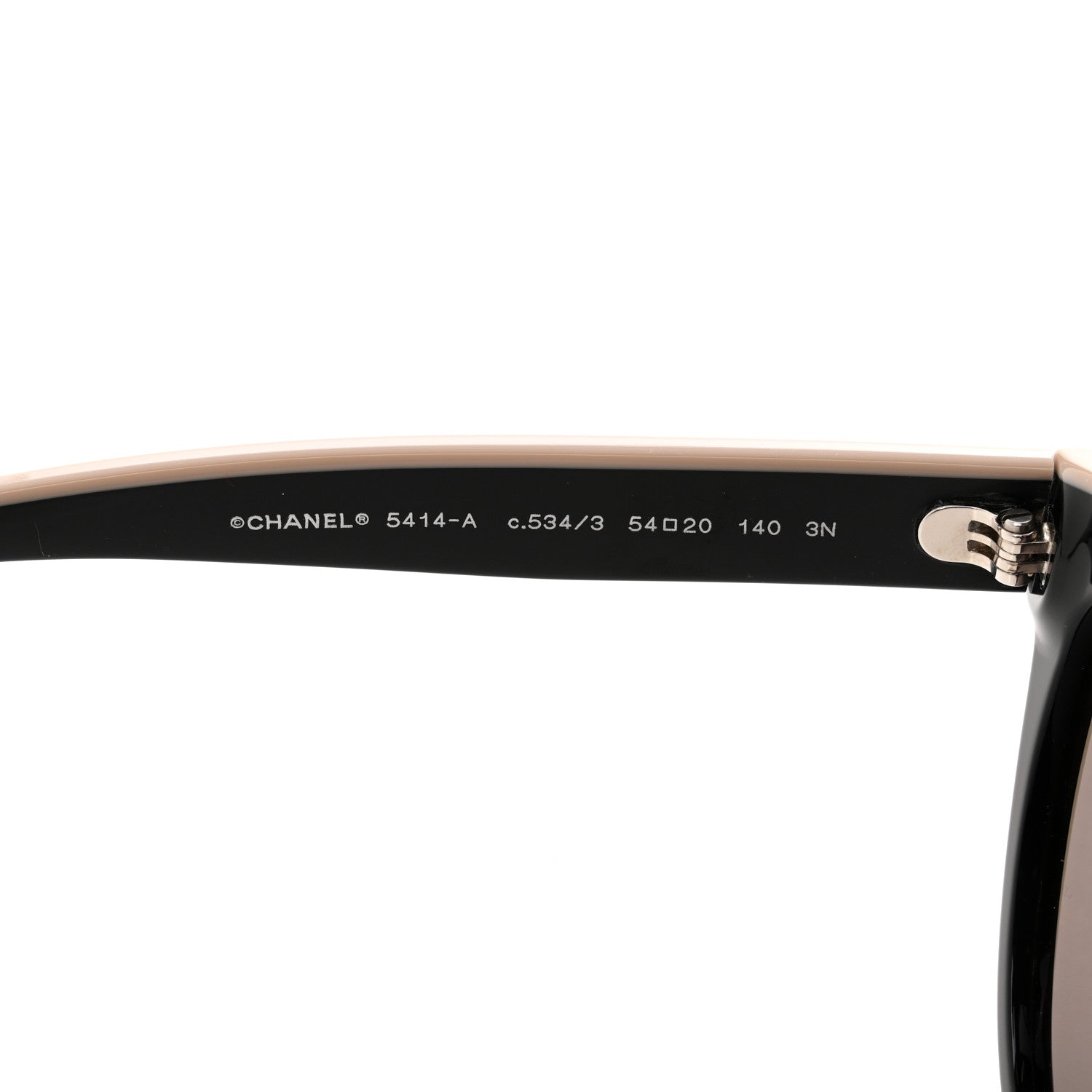 Chanel Acetate CC Butterfly Sunglasses 5414-A Black Beige 6 of 7