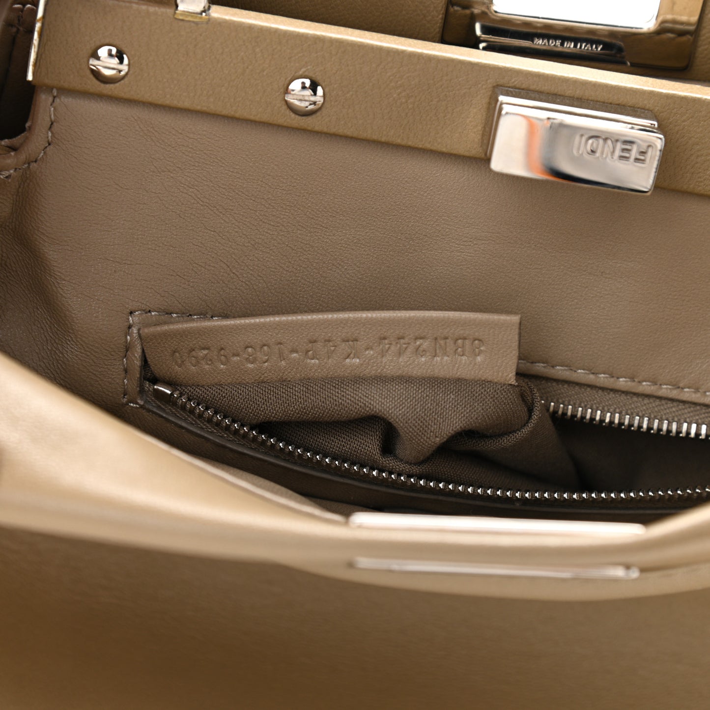 Nappa Mini Peekaboo Iconic Satchel Tortora