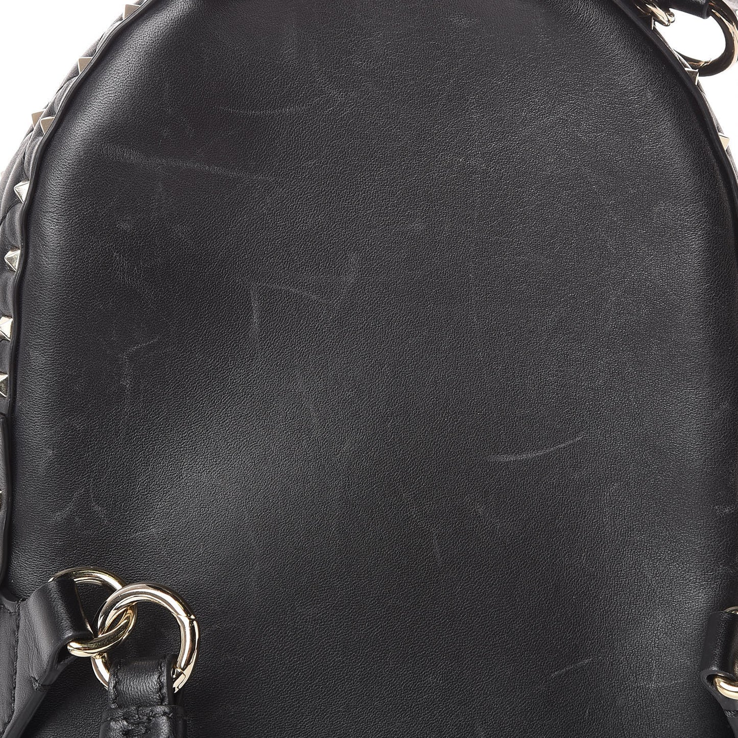 Lambskin VLTN Print Quilted Mini Rockstud Spike Backpack Black