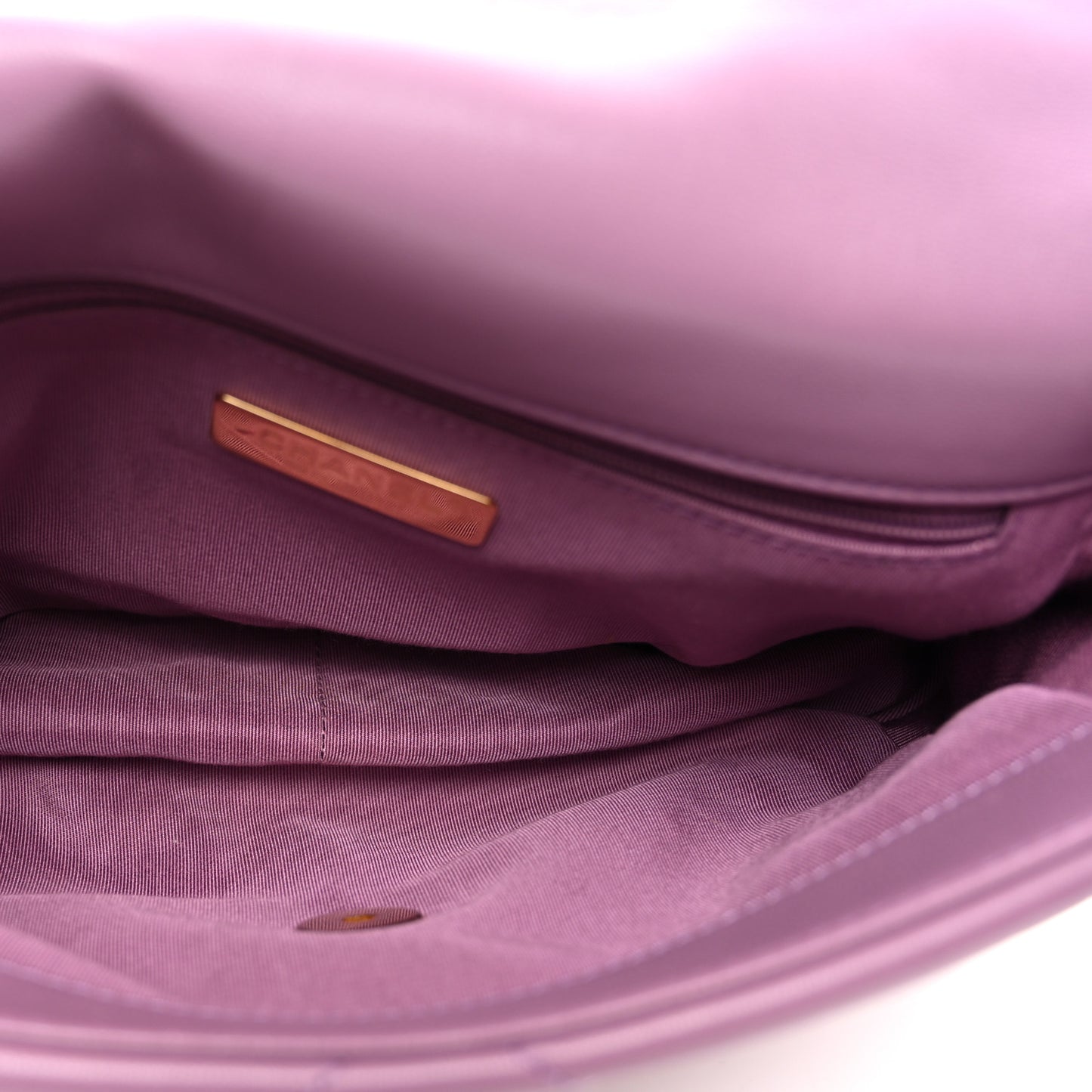 Goatskin Quilted Medium Chanel 19 Flap Violet Purple