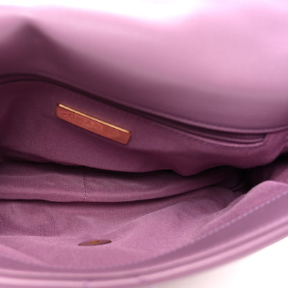 Chanel Goatskin Quilted Medium Chanel 19 Flap Violet Purple 5 of 12