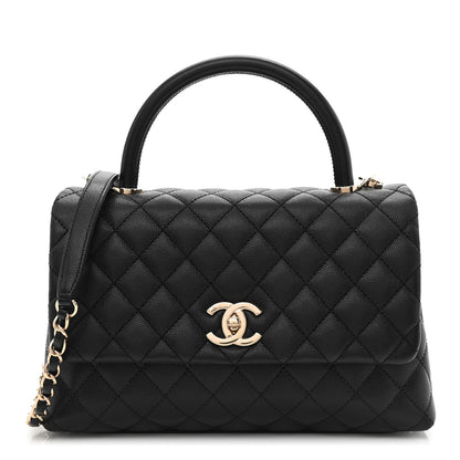 Chanel Caviar Quilted Small Coco Handle Flap Black 1 of 10