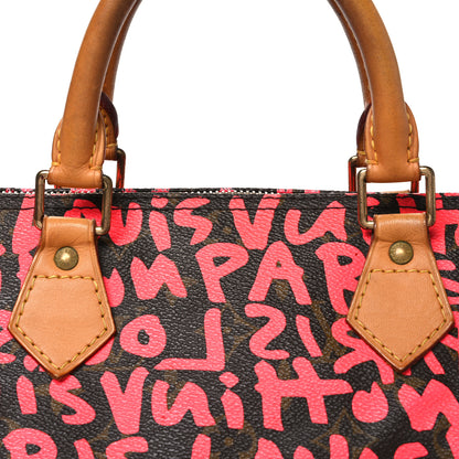 Louis Vuitton Monogram Graffiti Speedy 30 Fuchsia 8 of 10