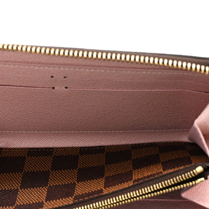 Louis Vuitton Damier Ebene Clemence Wallet Rose Ballerine 5 of 6