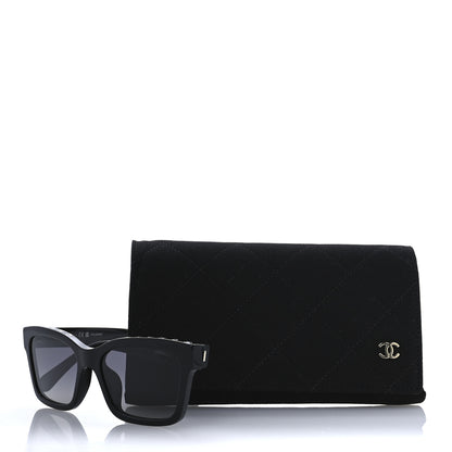 Chanel Acetate Polarized Square Sunglasses 5417-A Black 9 of 9