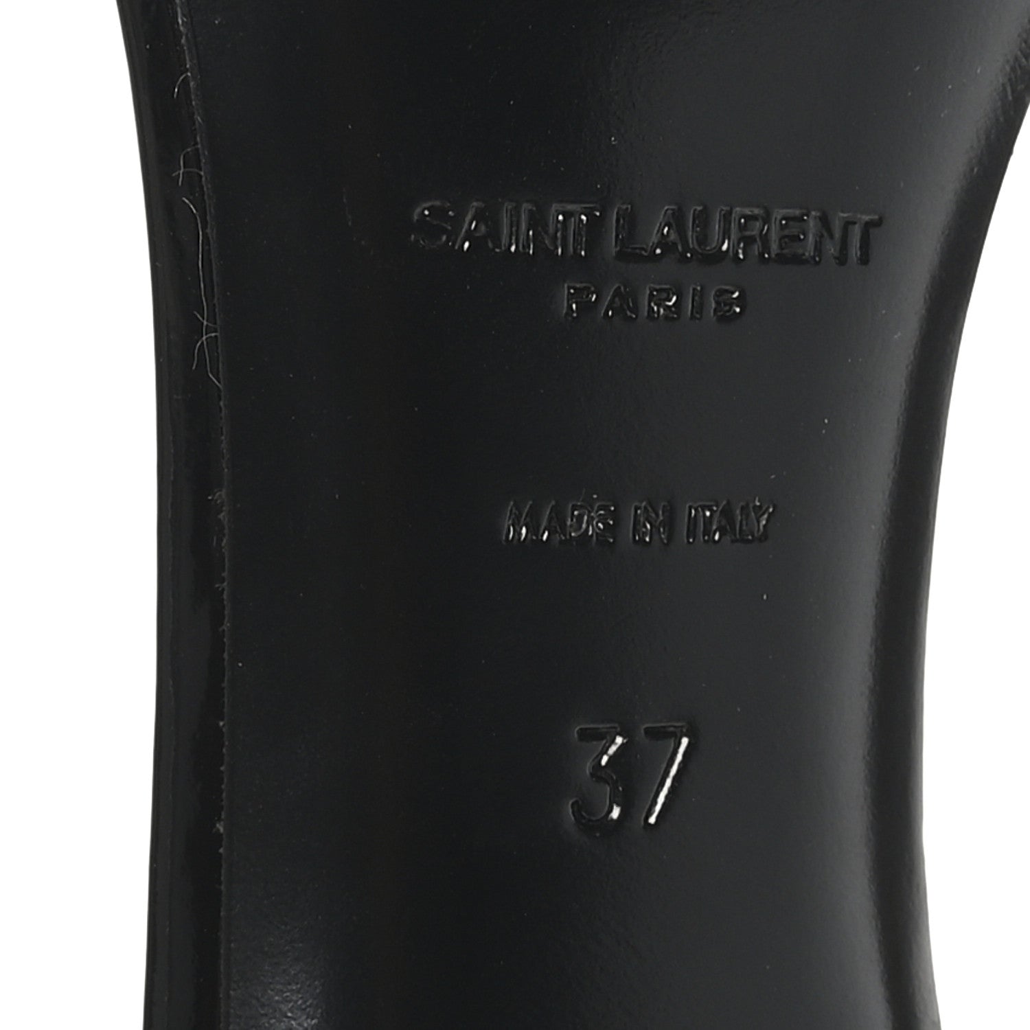 Saint Laurent Patent Calfskin Opyum 85 Sandals 37 Black 8 of 9