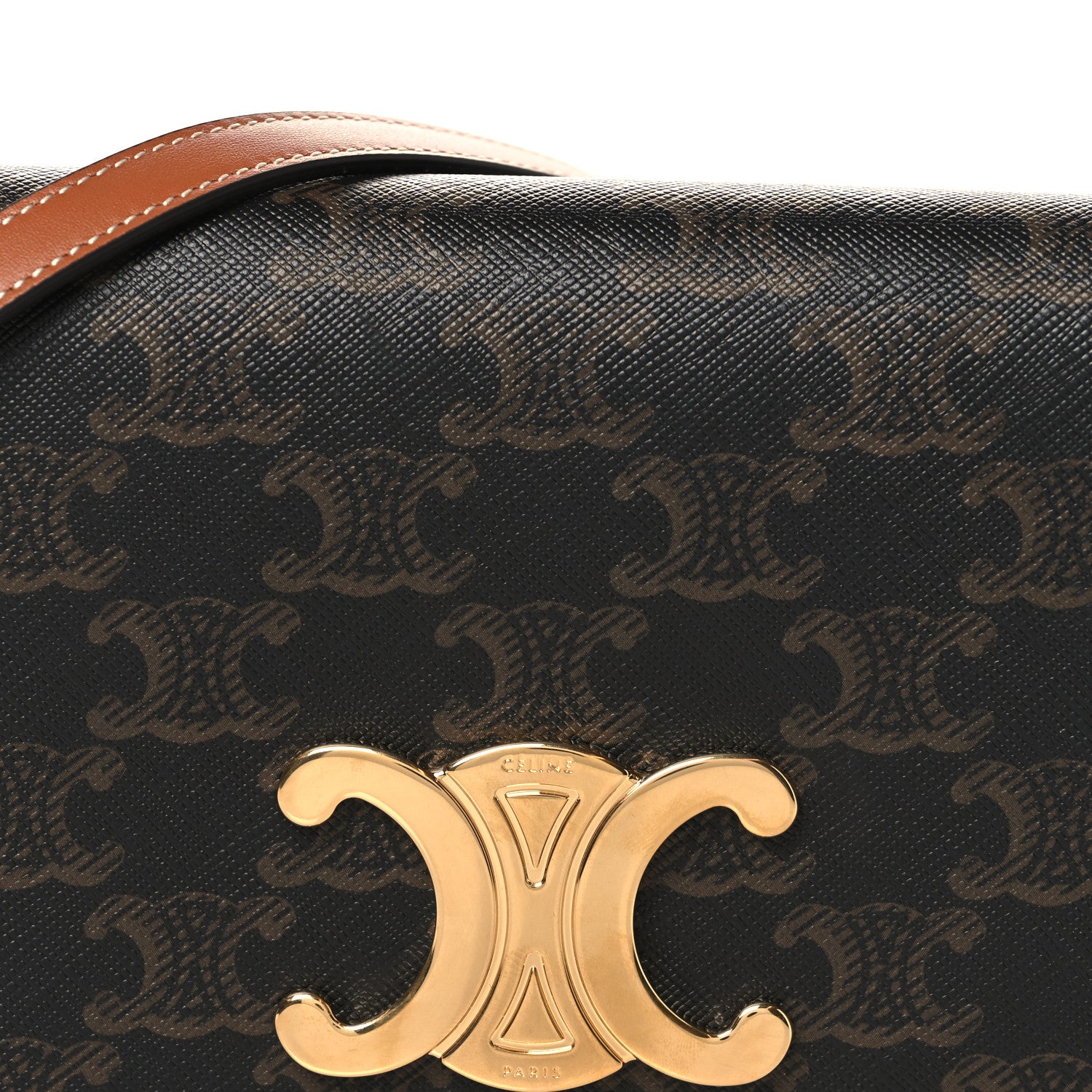 Celine Triomphe Canvas Multipochette Tan 8 of 11