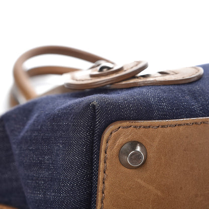 Chloe Denim Calfskin Tote Dark Blue 7 of 17