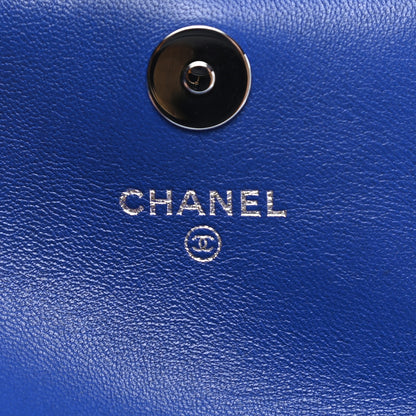 Chanel Shearling Lambskin CC Hook Card Holder Blue 6 of 9