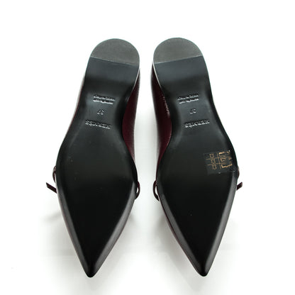 Hermes Patent Epsom Laura Ballerina Flats 37 Bordeaux 5 of 7