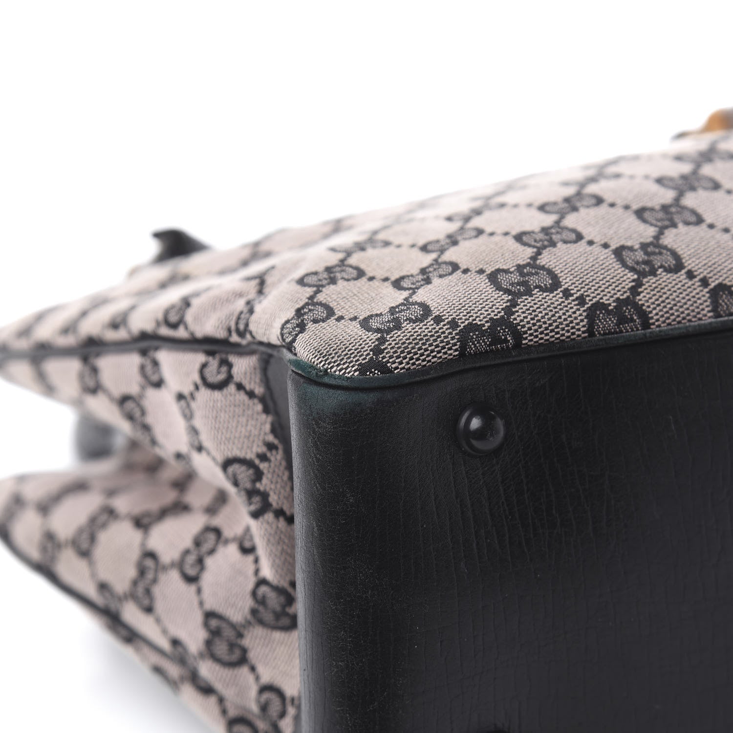 Gucci Monogram Small Bamboo Tote Navy 8 of 13
