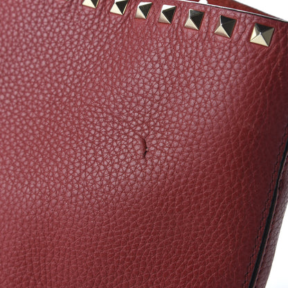 Valentino Garavani Grained Calfskin Rockstud Shoulder Tote Rosso Valentino 12 of 12