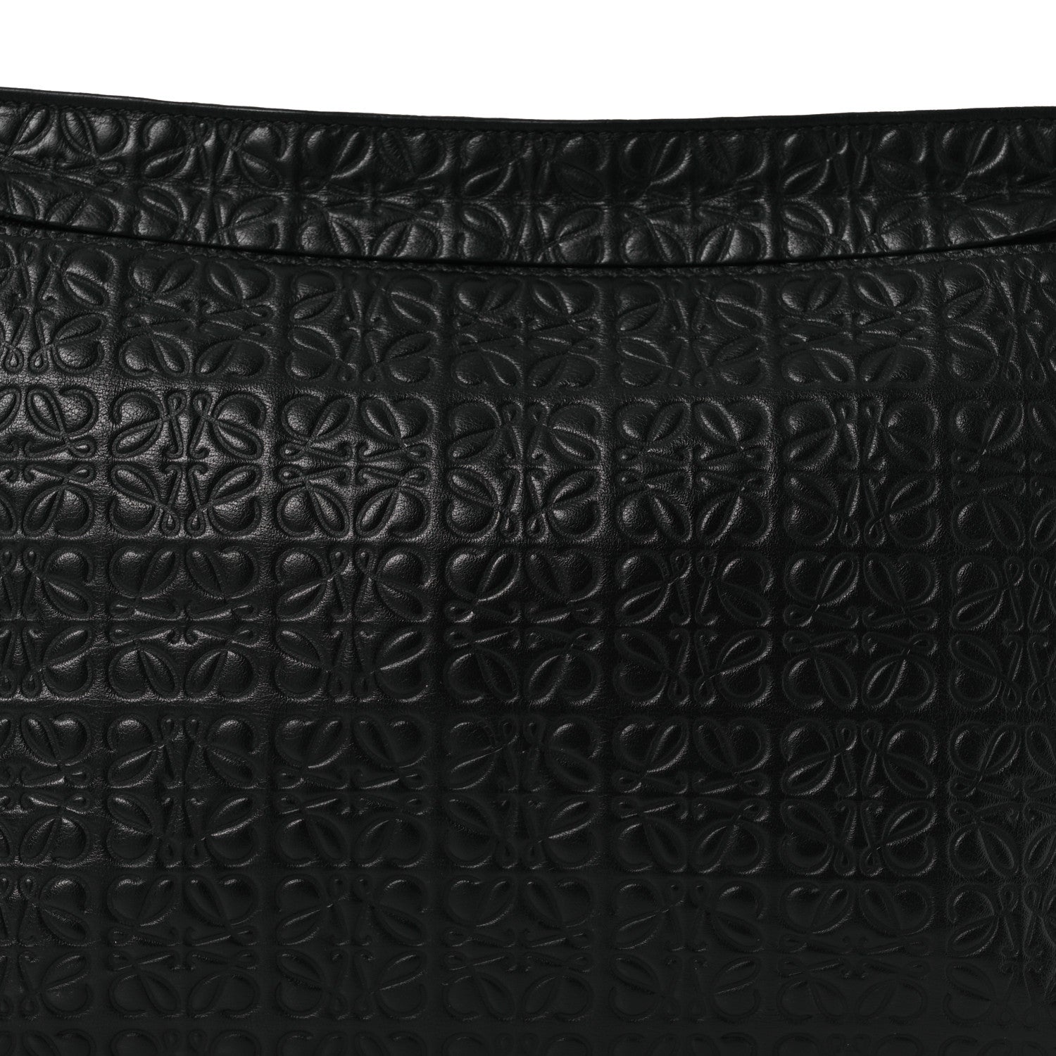 Loewe Calfskin Embossed Repeat T Pouch Black 8 of 11
