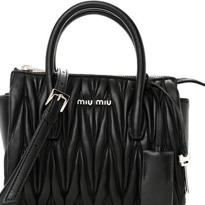 Miu Miu Nappa Matelasse Top Handle Bag Black 7 of 10