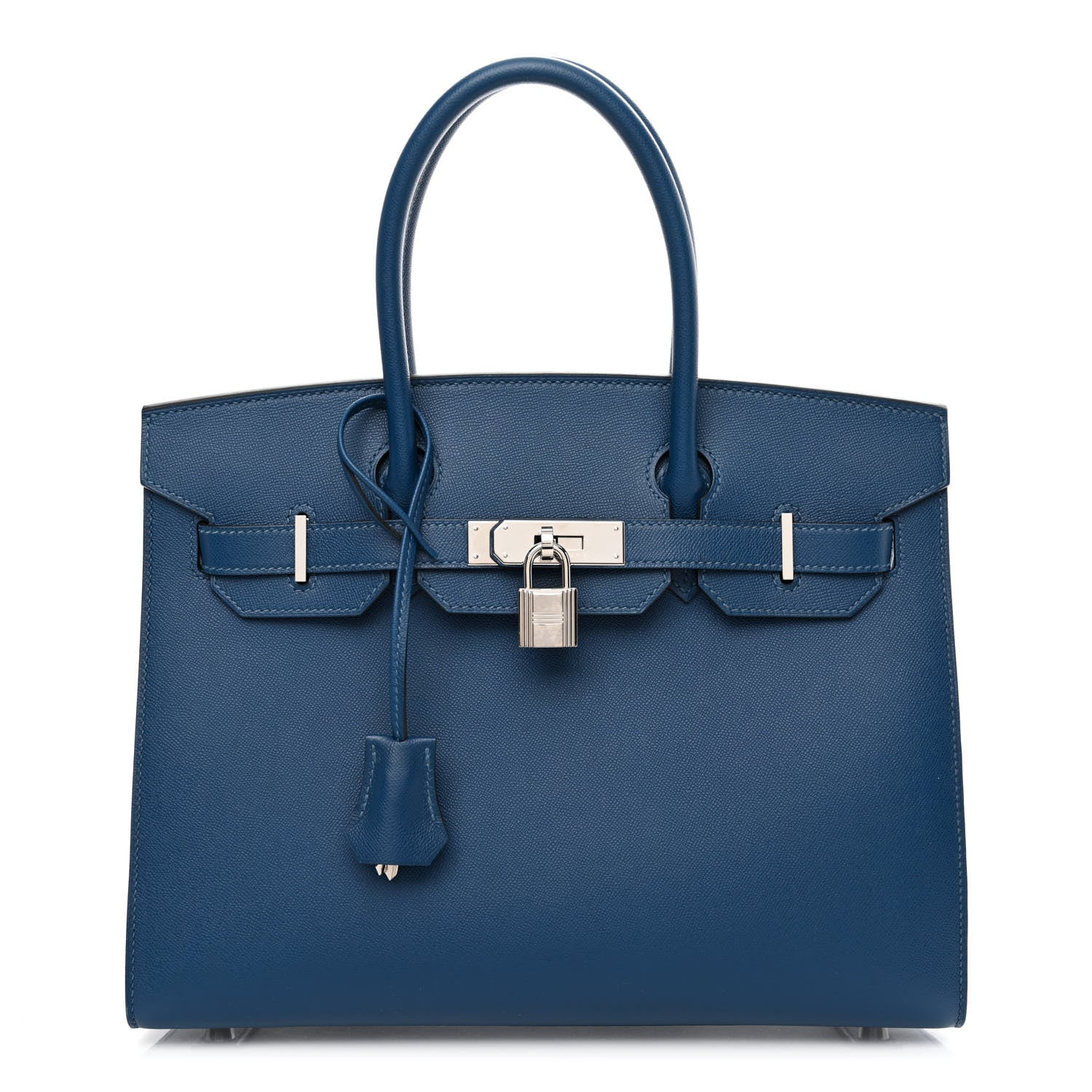 Hermes Madame Calfskin Birkin Sellier 30 Deep Blue 1 of 12