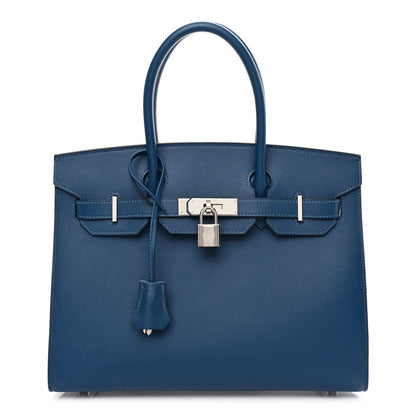 Hermes Madame Calfskin Birkin Sellier 30 Deep Blue 1 of 12