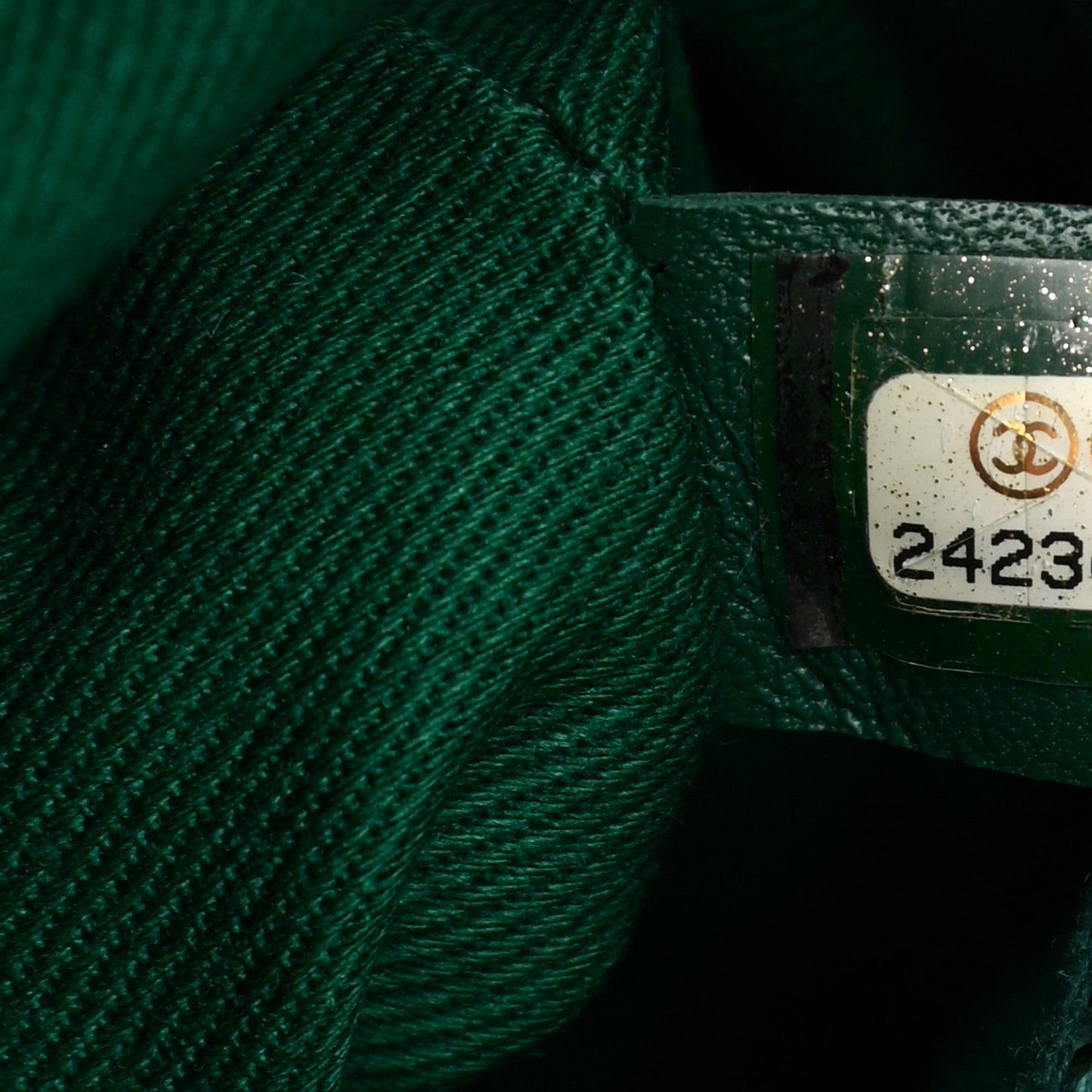 Caviar Quilted Small Coco Handle Flap Green